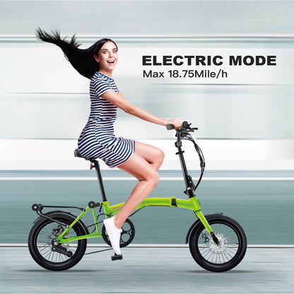IGOGOMI Alps 3 folding 3-Speed Electric Bicycles (green)